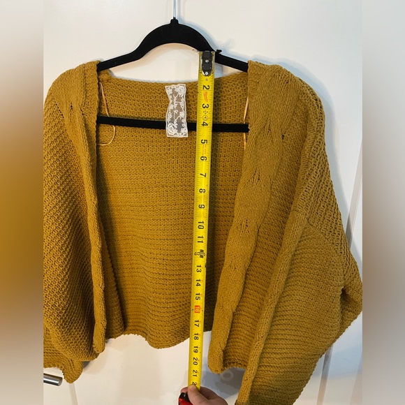 Sadie & sage Oversized Chunky Knit Open cardigan orange small - Picture 7 of 7